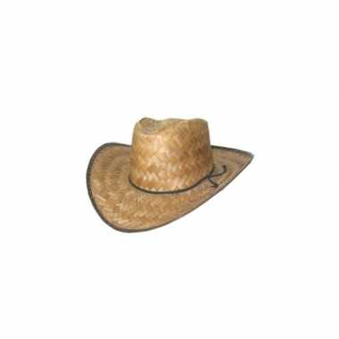 Carnavalskleding  Cowboyhoed stro volwassenen helmond