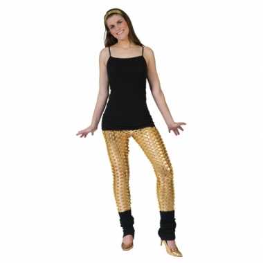 Carnavalskleding  Gouden disco legging gaten helmond