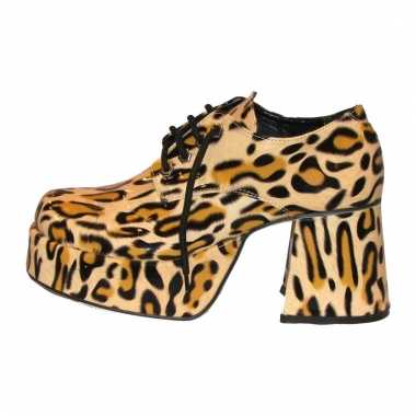 Carnavalskleding  Plateau schoenen luipaard print helmond