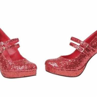 Carnavalskleding rode glitter schoenen helmond