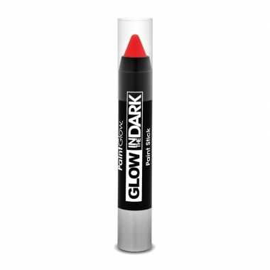 Carnavalskleding rode make up stift glow the dark helmond