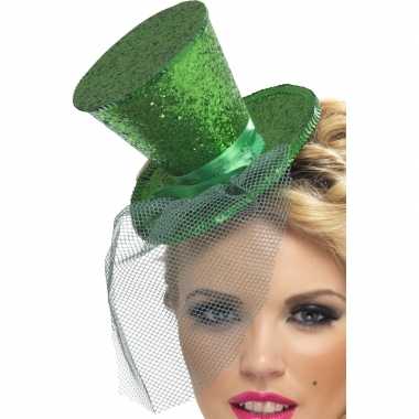 Carnavalskleding  St Patrick's day glitter hoedje helmond