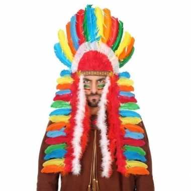 Carnavalskleding verkleedaccessoires indianentooi heren helmond