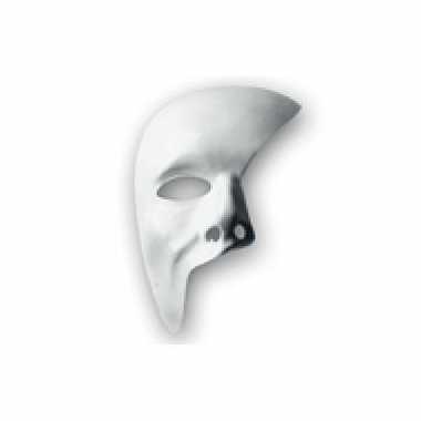 Carnavalskleding  Wit masker half gezicht helmond