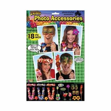 Carnavalskleding x photobooth props hawaii feestje helmond