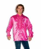 Carnavalskleding blouse roze rouches heren helmond
