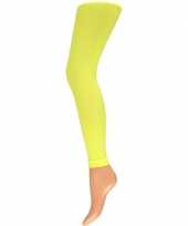 Carnavalskleding dames party legging den neon geel helmond 10115776