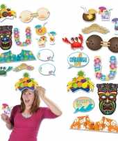 Carnavalskleding dubbelzijde foto booth props tropical helmond