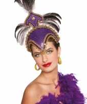 Carnavalskleding feest tooi paars dames helmond