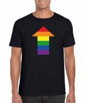 Carnavalskleding gay shirt pijl top zwart heren helmond