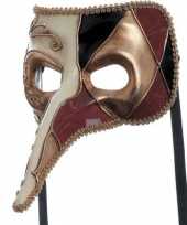 Carnavalskleding gekleurd venetiaans joker masker helmond