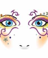 Carnavalskleding gezicht glitter plakkers prinses helmond