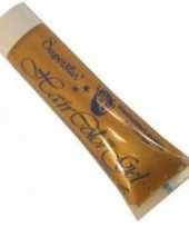 Carnavalskleding gouden haargel metalic helmond