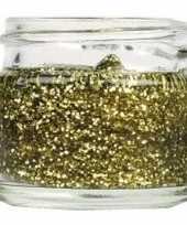 Carnavalskleding goudkleurige glittergel superstar helmond