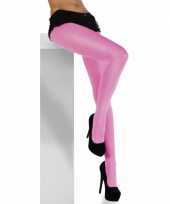 Carnavalskleding neon roze damespanty denier helmond