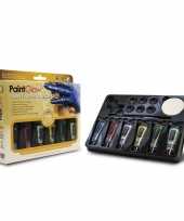 Carnavalskleding neon uv set glitter schmink helmond