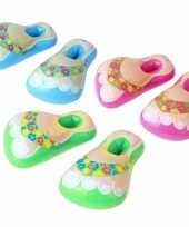 Carnavalskleding opblaasbare slippers tropische print helmond