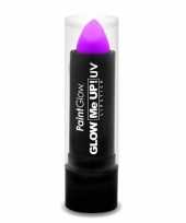 Carnavalskleding paarse neon lippenstift helmond