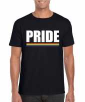 Carnavalskleding pride shirt zwart regenboog vlag heren helmond