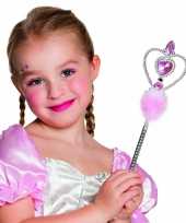 Carnavalskleding prinsessen stafje roze diamanten helmond