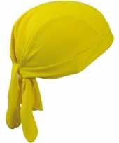 Carnavalskleding sport bandana geel helmond