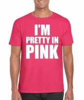 Carnavalskleding toppers i am pretty pink shirt roze heren helmond