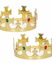 Carnavalskleding x stuks gouden koning prinsen kronen heren helmond 10286872