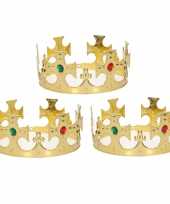 Carnavalskleding x stuks gouden koning prinsen kronen heren helmond 10286873