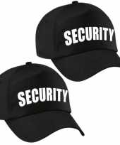 Carnavalskleding x stuks zwarte security verkleed pet cap kinderen helmond 10286238