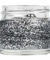 Carnavalskleding zilveren glitter gel ml helmond