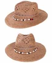 Carnavalskleding zomerse ibiza cowboy hoed kralen helmond