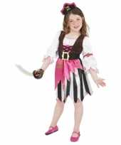 Roze piraten carnavalskleding meisjes helmond