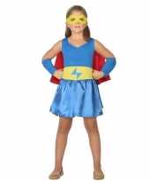 Supergirl jurk jurkje verkleed carnavalskleding meisjes helmond